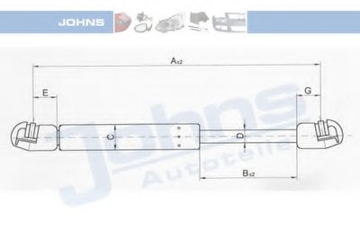 Газовая пружина, крышка багажник JOHNS купить