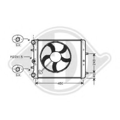 Радиатор, охлаждение двигателя DIEDERICHS купить