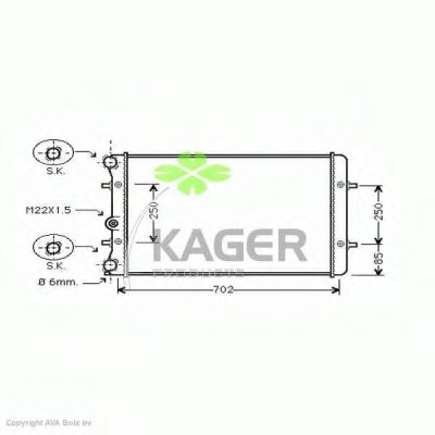 Радиатор, охлаждение двигателя KAGER купить