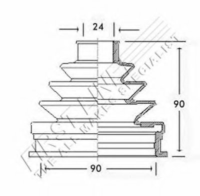 Пыльник, приводной вал FIRST LINE купить