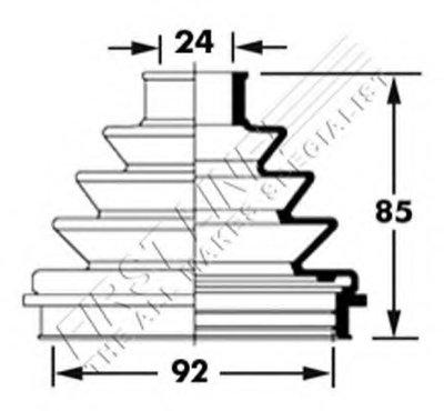 Пыльник, приводной вал FIRST LINE купить