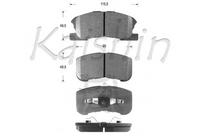 Комплект тормозных колодок, дисковый тормоз KAISHIN купить