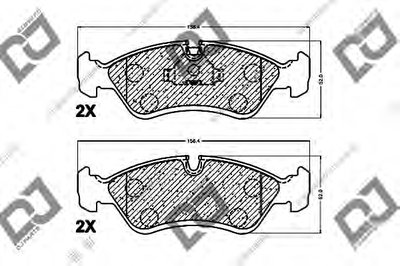 Комплект тормозных колодок, дисковый тормоз DJ PARTS купить