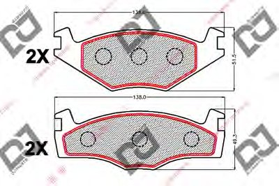 Комплект тормозных колодок, дисковый тормоз DJ PARTS купить