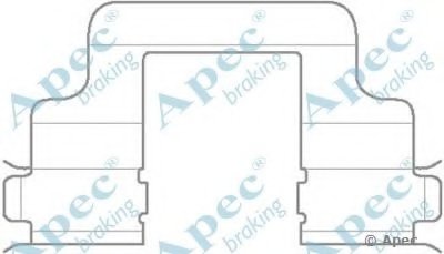 Комплектующие, тормозные колодки APEC braking купить