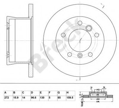 Диск тормозной (задний) MB Sprinter 308-316CDI 96- (272x15.9