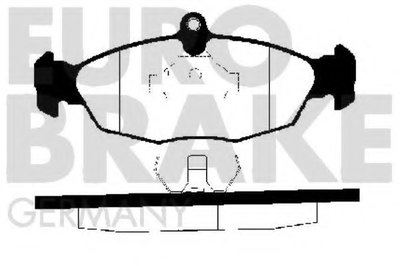 Комплект тормозных колодок, дисковый тормоз EUROBRAKE купить
