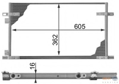 Конденсатор, кондиционер BEHR HELLA SERVICE HELLA купить