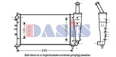 Радиатор, охлаждение двигателя AKS DASIS купить