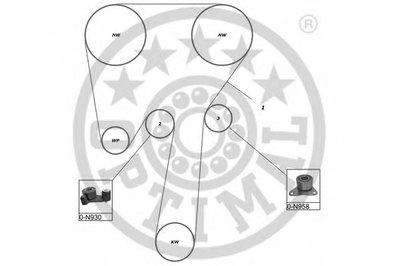 Комплект ремня ГРМ OPTIMAL купить