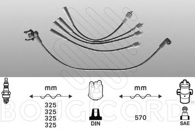 Комплект проводов зажигания BOUGICORD купить