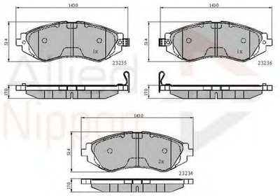 Комплект тормозных колодок, дисковый тормоз ANL Braking COMLINE купить