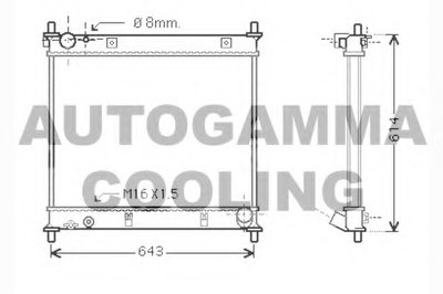 Радиатор, охлаждение двигателя AUTOGAMMA купить