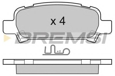 Колодки тормозные задние Subaru Impreza 94-/Forester 97-08 (