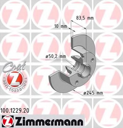 Тормозной диск COAT Z ZIMMERMANN купить