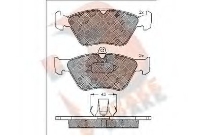 Комплект тормозных колодок, дисковый тормоз R BRAKE купить