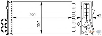 Теплообменник, отопление салона BEHR HELLA SERVICE HELLA купить