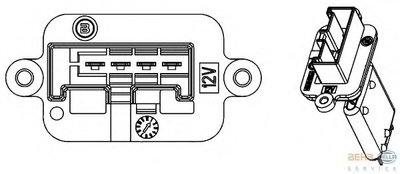 Сопротивление, вентилятор салона BEHR HELLA SERVICE HELLA купить