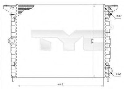 Радиатор, охлаждение двигателя TYC купить