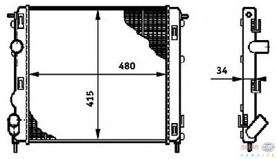 Радиатор, охлаждение двигателя BEHR HELLA SERVICE купить