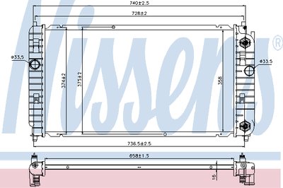 Радиатор, охлаждение двигателя NISSENS купить