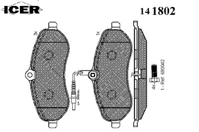 Колодки тормозные (передние) Fiat Scudo 1.6/2.0 07- (TRW)/(с
