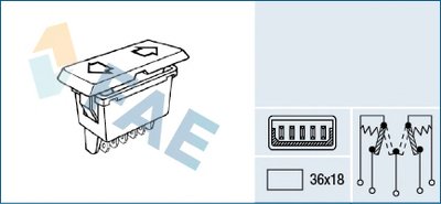 Выключатель, стеклолодъемник FAE купить