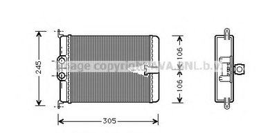 Теплообменник, отопление салона AVA QUALITY COOLING купить