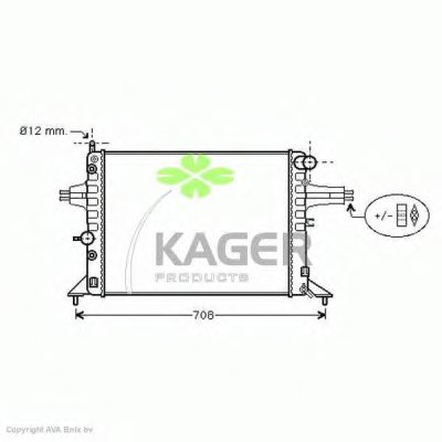 Радиатор, охлаждение двигателя KAGER купить