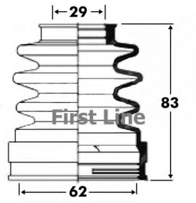 Пыльник, приводной вал FIRST LINE купить