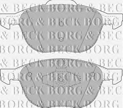 BBP1864 BORG & BECK - Гальмівні колодки до дисків