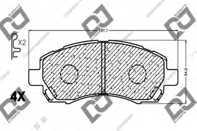 Комплект тормозных колодок, дисковый тормоз DJ PARTS купить