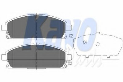 Комплект тормозных колодок, дисковый тормоз KAVO PARTS купить