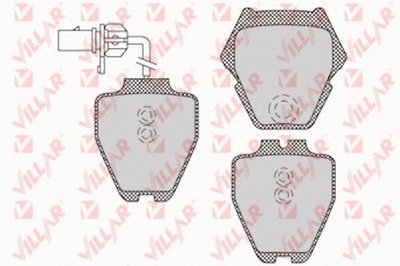 Комплект тормозных колодок, дисковый тормоз VILLAR купить