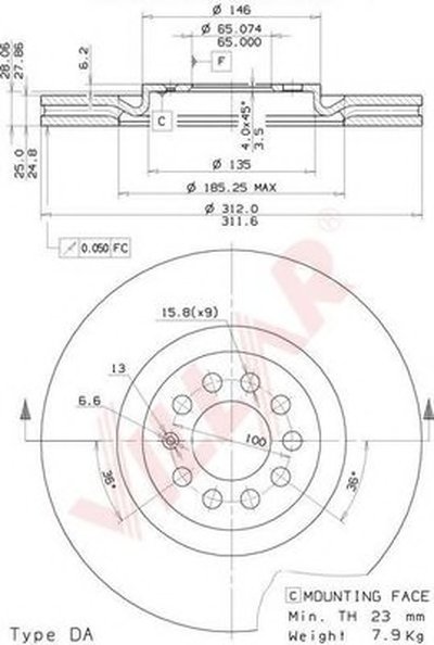 Тормозной диск COATED DISC LINE VILLAR купить