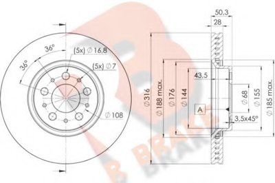 Тормозной диск R BRAKE купить