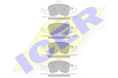 Комплект тормозных колодок, дисковый тормоз ICER купить