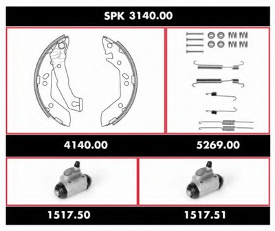 Комплект тормозов, барабанный тормозной механизм Super Precision Kit REMSA купить