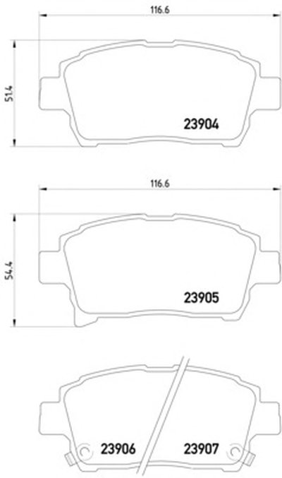 Колодка тормозная передняя Toyota Corolla (00-06), Prius (00-11), Yaris (01-05) (MS1472) MASUMA