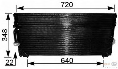 Конденсатор, кондиционер BEHR HELLA SERVICE купить