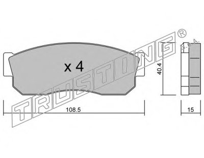 Комплект тормозных колодок, дисковый тормоз TRUSTING купить