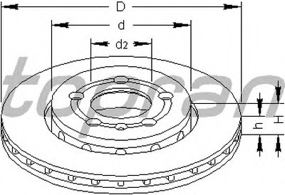 Тормозной диск COATED TOPRAN купить