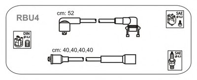 Комплект проводов зажигания Renault Super 5 1.4, Twingo 1.2