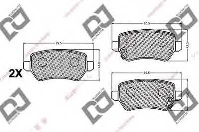 Комплект тормозных колодок, дисковый тормоз DJ PARTS купить