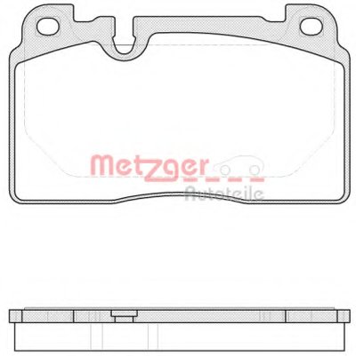 Комплект тормозных колодок, дисковый тормоз METZGER купить