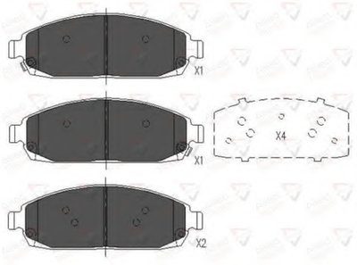 Комплект тормозных колодок, дисковый тормоз ANL Braking COMLINE купить