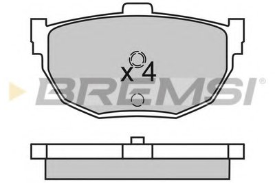 Колодки тормозные задние Hyundai Elantra 00-06 (sumitomo)