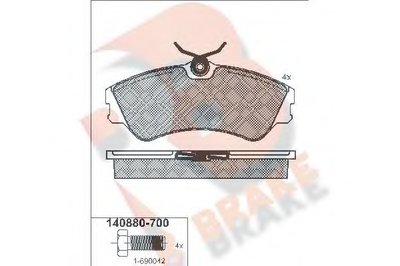 Комплект тормозных колодок, дисковый тормоз R BRAKE купить