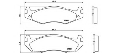 Комплект тормозных колодок, дисковый тормоз BREMBO купить