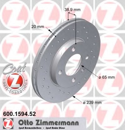 Тормозной диск SPORT BRAKE DISC COAT Z ZIMMERMANN купить